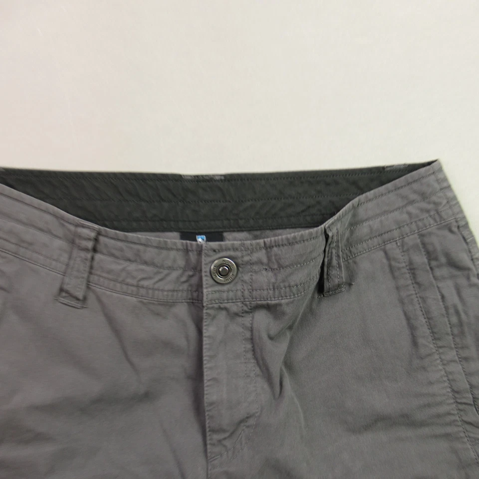 Shorts Kuhl Feminino 6 Bolsos Snap Leve Ao Ar Livre Caminhada Carga Cinza - Imagem 2 de 4