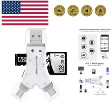 SD Card Reader for iPhone/ipad/Android/Mac/Computer/Camera,4 in1 Micro SD Car...