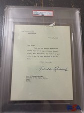 Franklin D Roosevelt Signed Autographed Letter Psa/Dna Certified Jumbo Signature