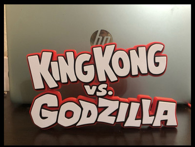 6in Kong Vs Godzilla OG Logo/shelf Display 