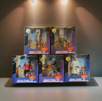 1989 Galoob Star Trek V The Final Frontier Complete Set 5 Sealed NOS Figures