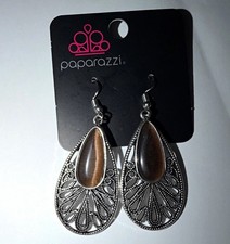 Paparazzi Silver Tone Teardrop Dangle/Drop Ho...
