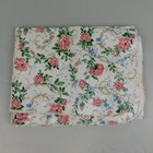 90s Floral Print Pink Roses Flannel Back Vinyl Tablecloth 60" x 80" Oblong #1228