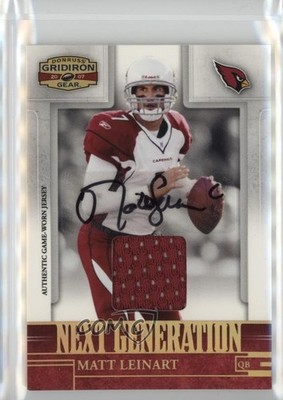 2007 Donruss Gridiron Gear Jersey Signatures /10 Matt Leinart #NG-22 Auto 1h9h