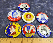 POLITICAL PINS 1976 reproductions "PRESIDENTIAL CLASSICS Lot of 7 -1 5/8"