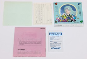 Detana Twin Bee - NEC PC Engine PCE HuCard PCE Japan Stickers Registration Card
