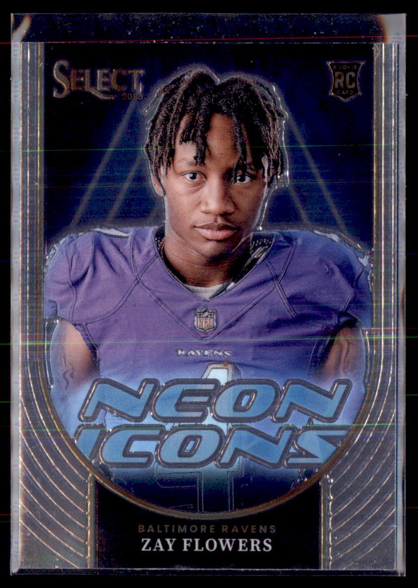 2023 Select Football Neon Icons Zay Flowers Ravens NI-ZFL RC
