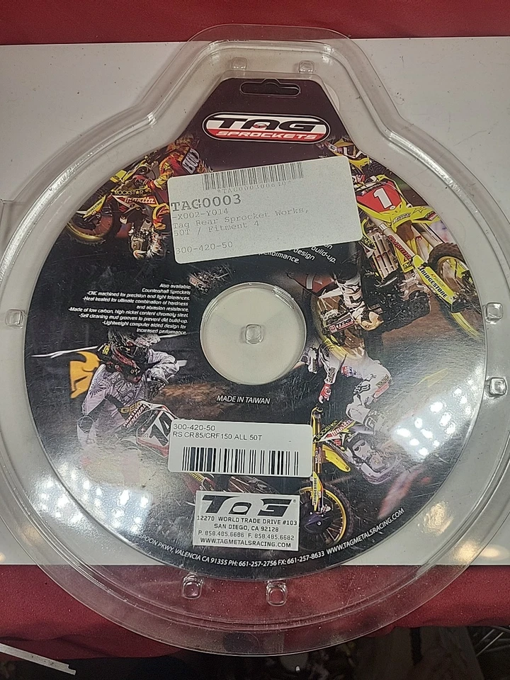 Piñón trasero con etiqueta 50T para CR85 CRF150R CRF150RB CR80 CR 85 CRF 150R Foto 3 de 4