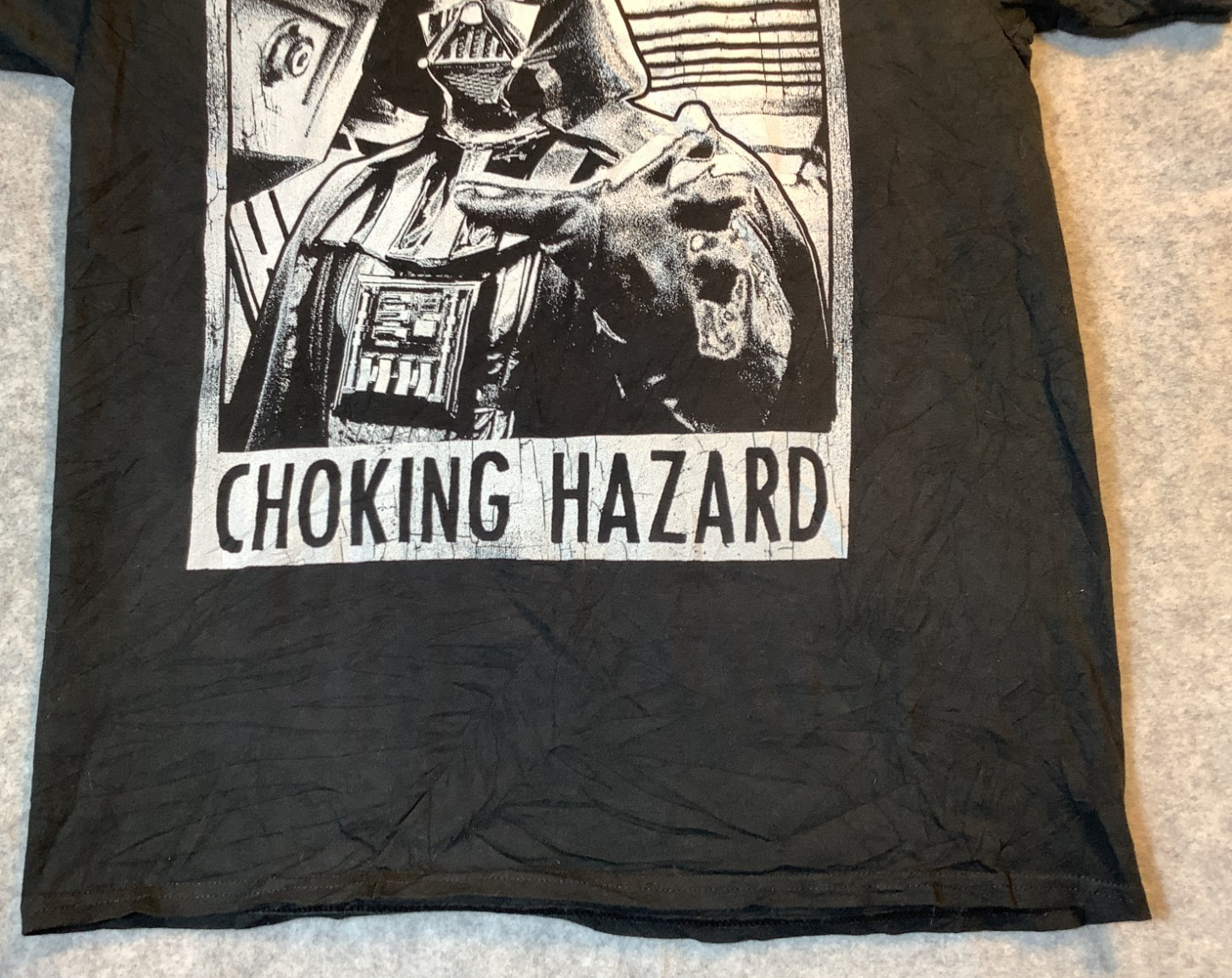 Choking Hazard Star Wars Black White T Shirt Medium 003x image 3