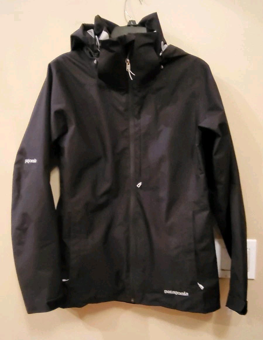 Women Patagonia Recco Skiing  Jacket H2no Black Waterproof SizeS thumbnail 2