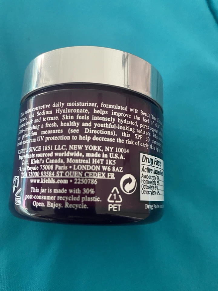 Kiehl’s Super Multi-Corrective Cream Sunscreen - SPF 30 - 2.5 Fl.oz - NWOB :) - Image 3 of 3