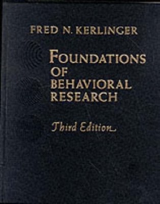 FOUNDATIONS BEHAV RESEARCH 3/E