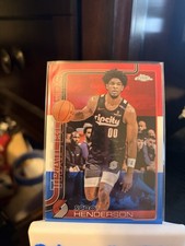 2025-26 Topps Chrome #166 Scoot Henderson Red White and Blue Refractor