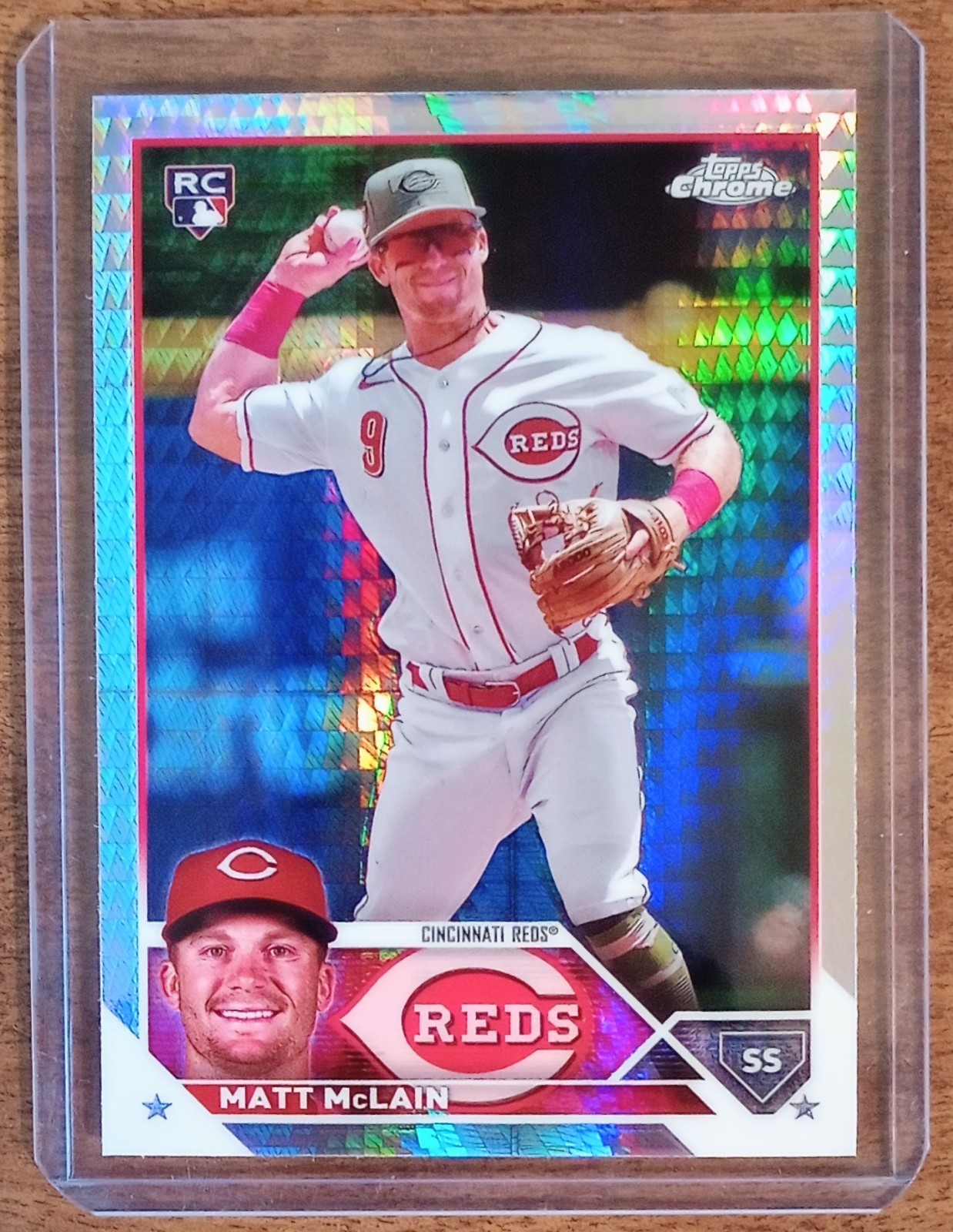 Matt McLain 2023 Topps Chrome Update Series Prism Refractor USC200 Rookie RC
