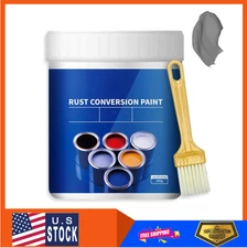 Paint for Metal, Rust Remover for Metal and Primer,with Brush,Grey,300g/10.7 Oz