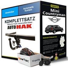Für MINI Countryman Typ R60 Anhängerkupplung abnehmbar +eSatz 13pol uni. 10- NEU