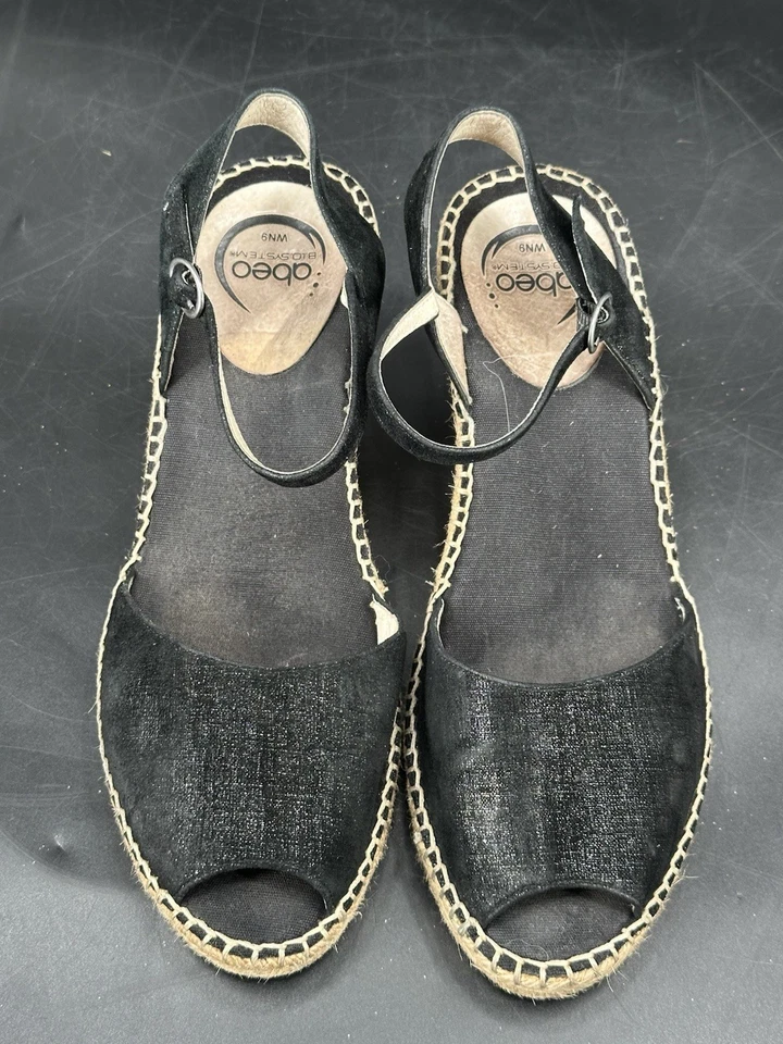 Abeo BIO System Dahlia Espadrille Wedge Sandals Women's Size 9N Orthopedic - Image 3 of 4