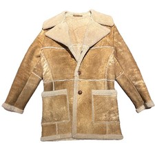 Vintage SAWYER OF NAPA Shearling Sheepskin Coat Jacket Size 40 Ranchero