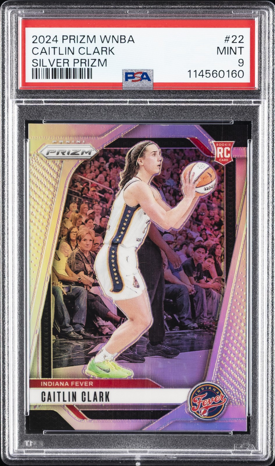 2024 PANINI PRIZM WNBA SILVER PRIZM #22 CAITLIN CLARK PSA 9