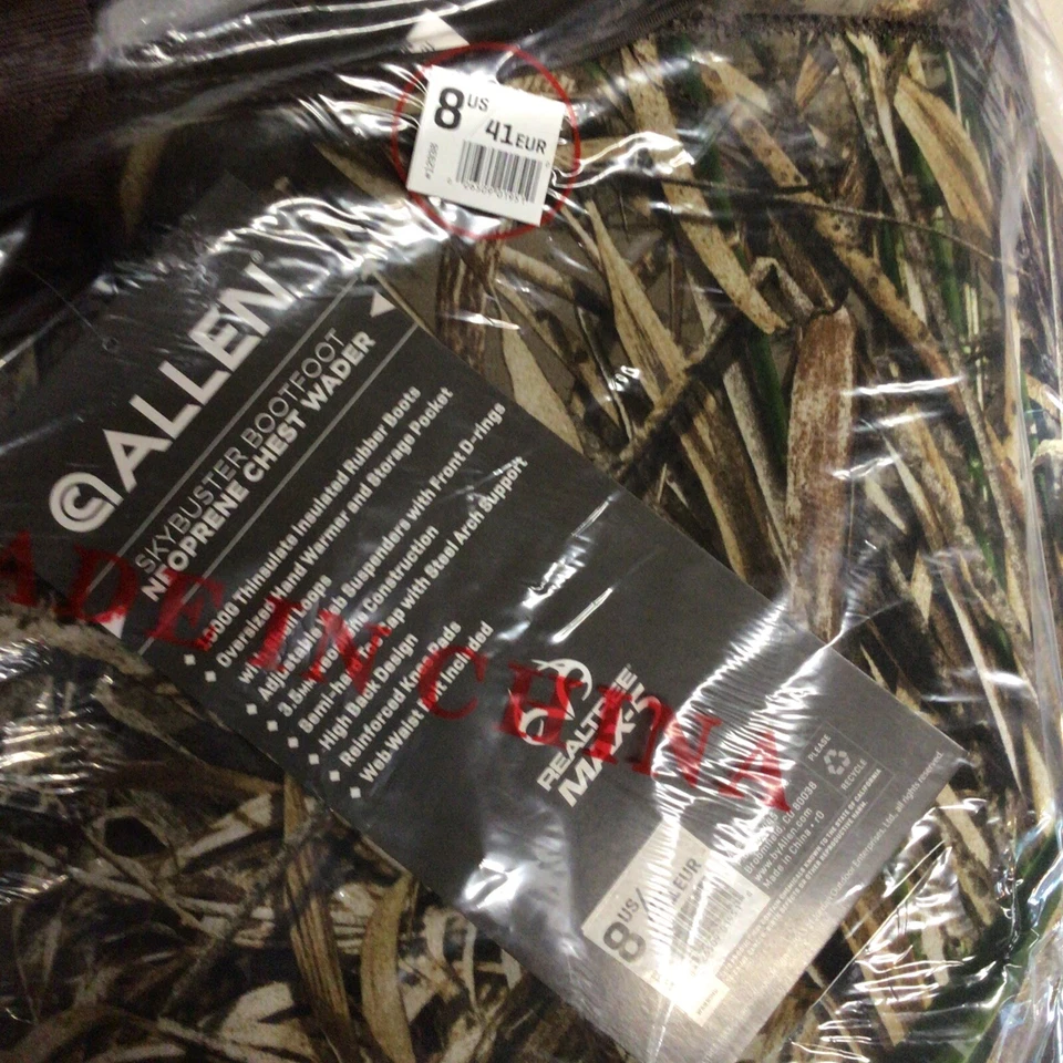 ALLEN SKYBUSTER BOOTFOOT NEOPRENE CHEST WADERS, INSULATED,  SIZE 8 NWT V45 - Image 2 of 4