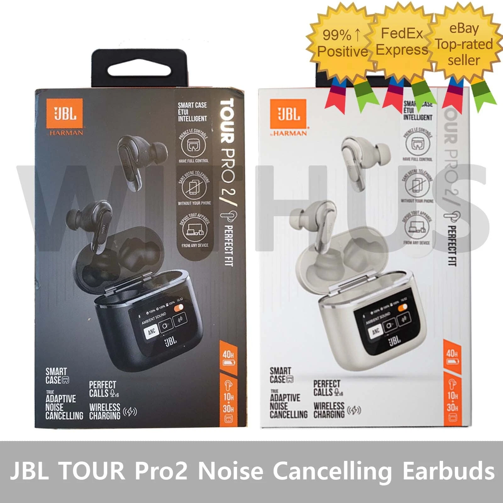 JBL TOUR Pro 2 True Wireless Noise Cancelling Earbuds