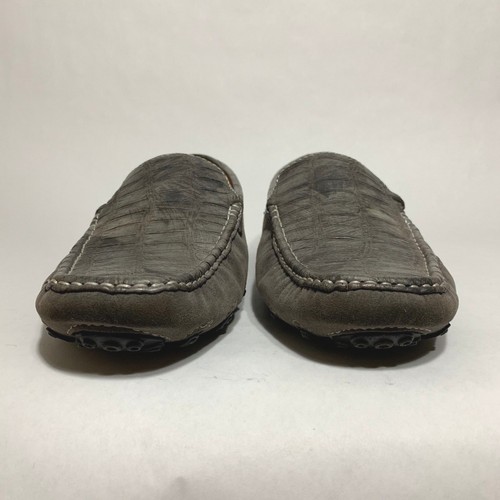 Perugio Gray Driver Loafers Mens Slip On Comfort Gasol Casual Shoes Sz 8.5 - Picture 5 of 9