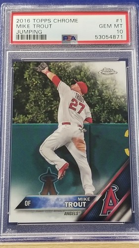 Mike Trout #1 2016 Topps Chrome card