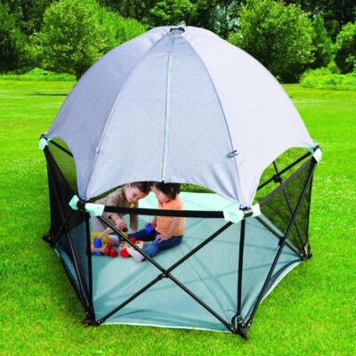 Sommer Kleinkind Pop N Play Deluxe UV Baldachin Sonnenschutz (brandneu im Karton)