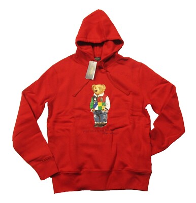 Polo Ralph Lauren Men's RL 2000 Red Polo Bear Graphic Fleece