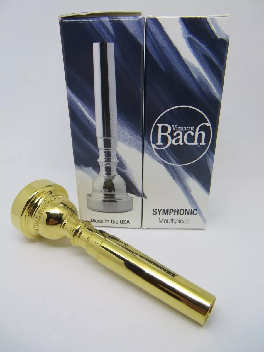 Bach Symphonic 1 1 2C 24K Gold Plated Trumpet mouthpiece 22 Throat 24 Backbore