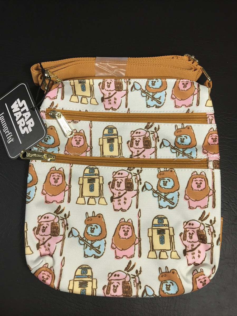 Loungefly Disney Star Wars Pastel Ewok AOP Passport Crossbody Bag