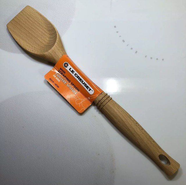 Le Creuset Wooden Scraping Spoon for sale online eBay
