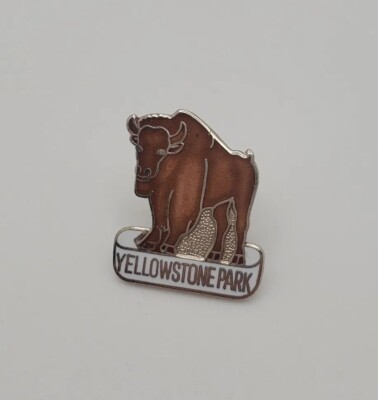 Yellowstone National Park Bison Enamel Souvenir Lapel Pin