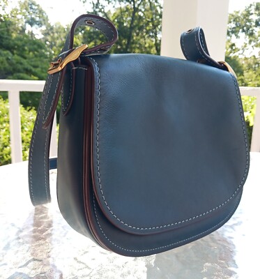 Coach 1941 Saddle Crossbody Bag Denim Blue Glovetanned Leather