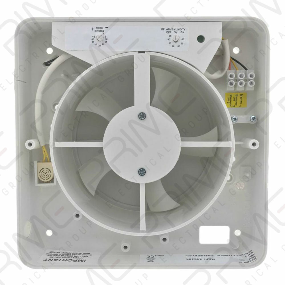 Airvent 448384 Axial Extractor Fan 150mm with (Humidistat / Timer
