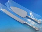 Rose Point by Wallace Sterling Silver Wedding Cake Set Server 2pc HHWS Custom