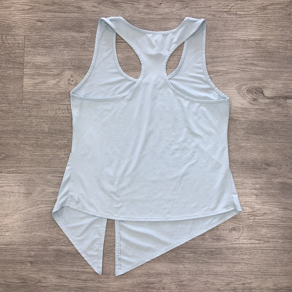 Camiseta sin mangas Zyia Active talla mediana M espalda deportiva nudo para mujer solo una linda camiseta sin mangas azul Foto 4 de 4