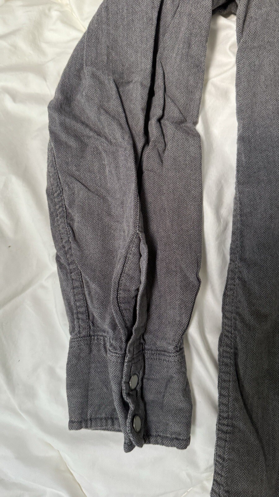 Mossimo Supply Co Athletic Gray Button Pearl Snap… - image 4