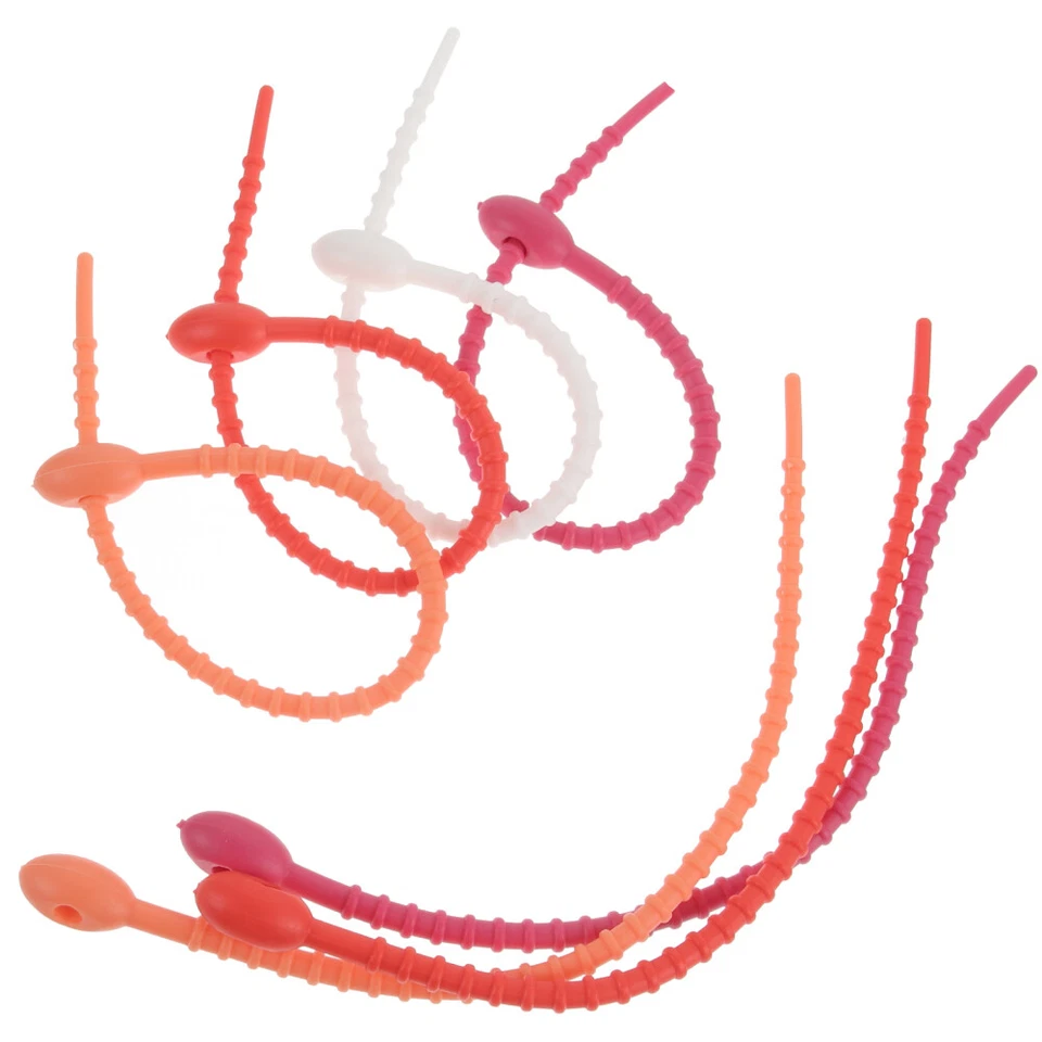 10 PIEZAS Corbatas de Silicona Multiuso Bolsa Clip Pan Corbata Reutilizable Goma Corbata Cable Lazos Foto 2 de 4