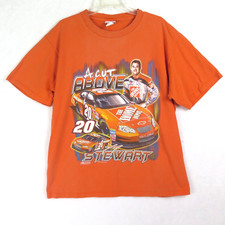 CHASE Authentics T-Shirt Stewart 20 Nascar Men's L Orange 2003 Short Sleeve T