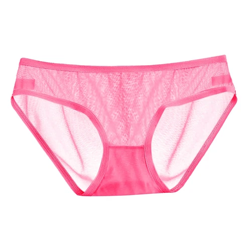 4 Pack Lot Sexy Women Low Waist Sheer Panties Underwear Mesh Cute Seamless Brief - Bild 16 von 22