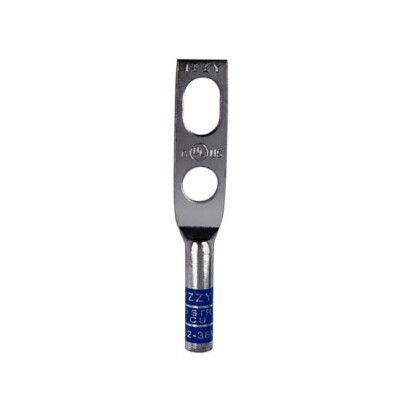 Lug #6 AWG, 2-Hole, 3/8'' Stud, 3/4-1'' Spacing, IW, Blue i62-38U Izzy **QTY 150**