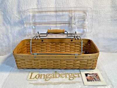 Longaberger RETIRED 2003 Hostess Household Caddy Basket & Divided Protector- NEW