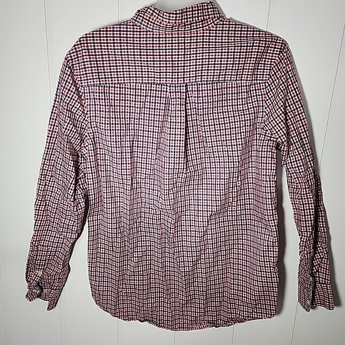 Polo Ralph Lauren Custom Fit Langarm Button Down Herren XL Rot Blau Gingham - Bild 3 von 5
