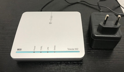 Telekom Teledat 302 DSL-Modem mit Steckernetzteil, DSL (RJ-45) / LAN (RJ45)