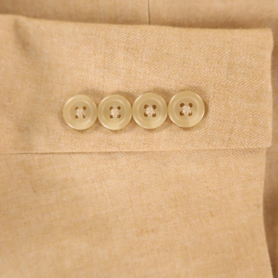 Chaqueta Chaps M Blazer Beige Tostado Espiga Auto Rayas Poliéster Lino 42R Foto 4 de 4