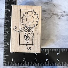 Stampendous Wood Mounted Rubber Stamp Daisy Vine Flourish