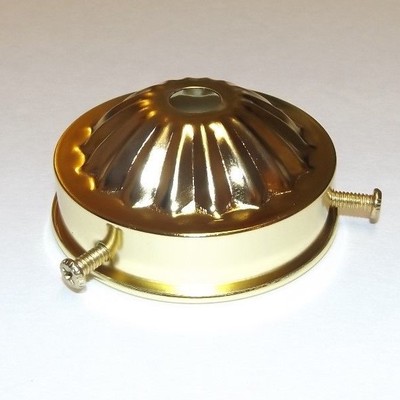2 1/4'' FITTER STEEL BRASS PLATED FIXTURE SHADE HOLDER WITH 3 SET SCREWS NEW H02G