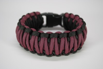Bracelet De Survie 550 Paracord King Cobra - Noir/Rouge/Camo - Fabriqué Aux USA