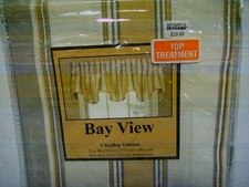 Ellis Bay View Scallop Valance 70" Gold Tones 2 Available $30 EACH Bed Beyond